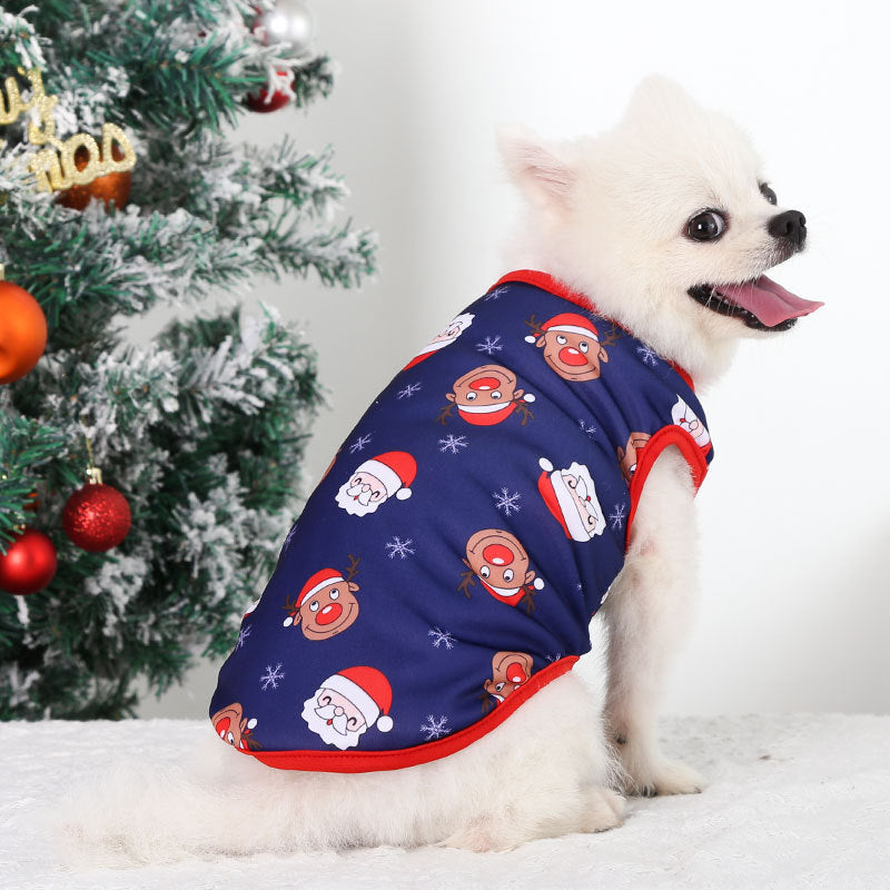 Christmas Pet Vest – Cute Snowman Outfit for Dogs & Cats