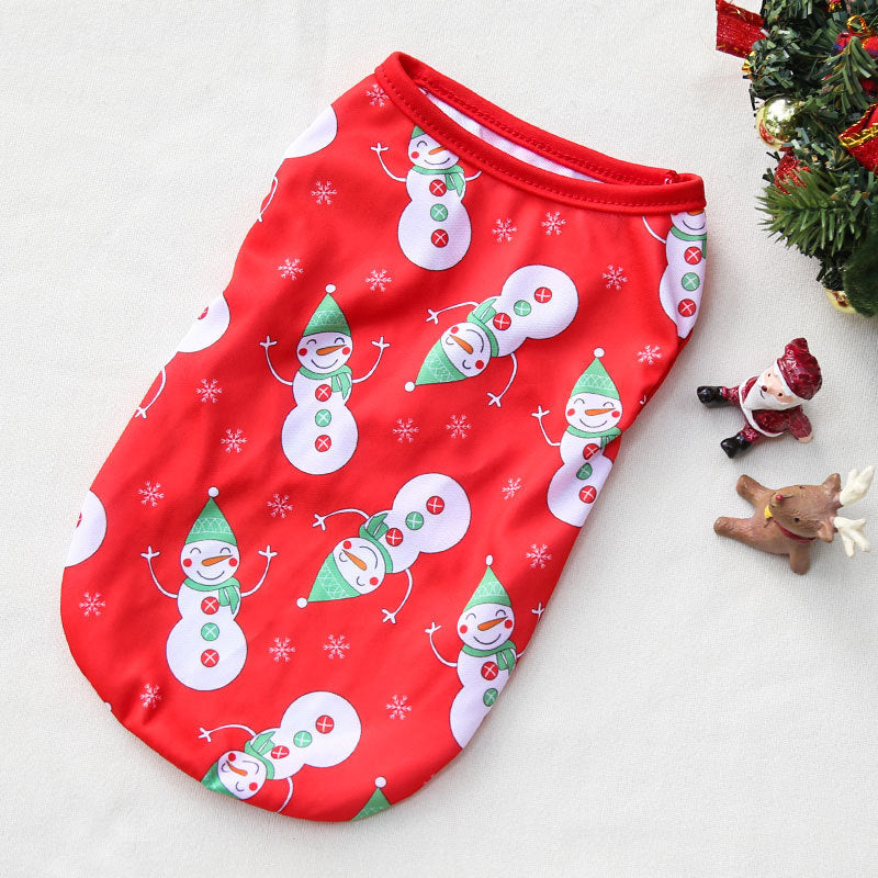 Christmas Pet Vest – Cute Snowman Outfit for Dogs & Cats