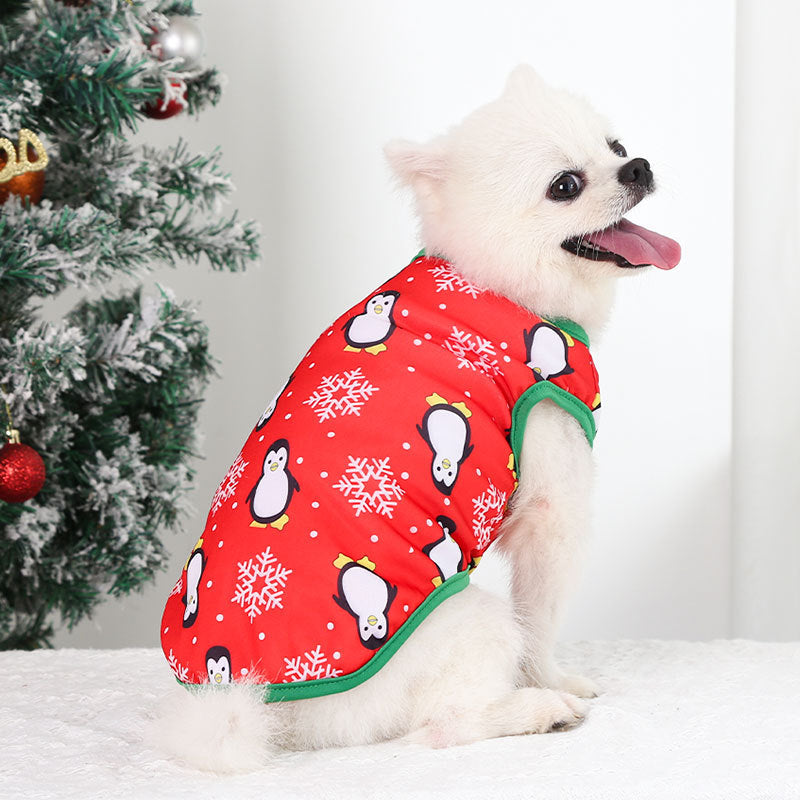 Christmas Pet Vest – Cute Snowman Outfit for Dogs & Cats