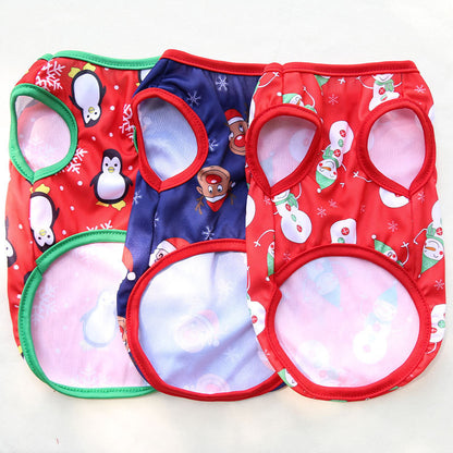 Christmas Pet Vest – Cute Snowman Outfit for Dogs & Cats