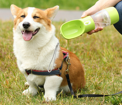 PawSip & Snack™ – Travel Bottle for Thirsty Tails.